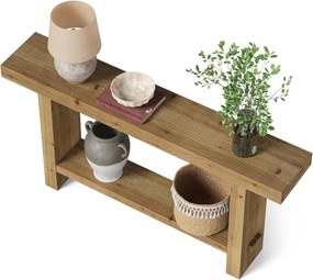 MAM20 - Masa Consola din Lemn, 160 cm, masuta hol, living, dining, dormitor - Maro