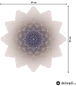 Autocolante de perete - Mandala crem- maro