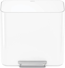 Simplehuman Mini coș de gunoi cu pedală pentrusortarea deșeurilor 15 l, alb