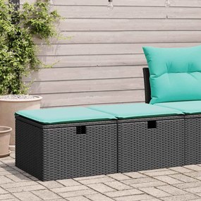 vidaXL Set mobilier de grădină cu perne, 2 piese poliratan/lemn acacia