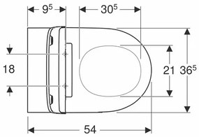 Set vas wc suspendat Geberit One TurboFlush alb cu capac softclose