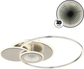 Globo 68278-24 - Plafonieră LED dimabilă BELTRAN LED/24W/230V argintie + telecomandă