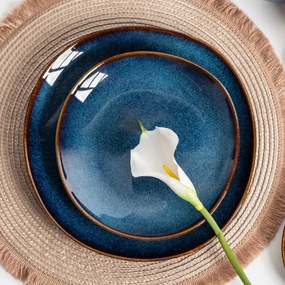 Altom Farfurie ceramică adâncă Reactive Navy Blue 25,5 cm
