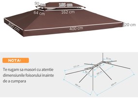 Acoperiș de Schimb Outsunny pentru Foisor, Impermeabil Dublu strat 3x4m | Aosom Romania