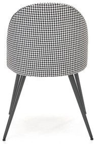 Scaun de bucaterie Demi, negru/alb