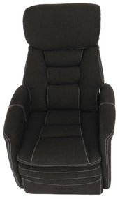 Fotoliu pentru relaxare, material textil ciocolatiu, KOMFY
