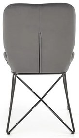 Scaun K454 catifea gri – H83 cm