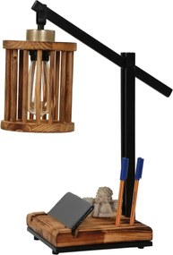 Lampa de birou stil industrial lemn-metal,Homs,seria lx,40051