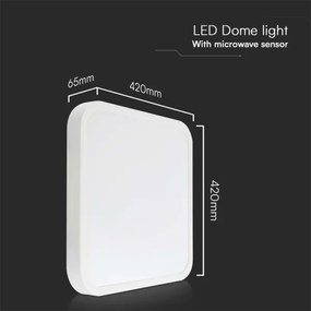 Plafonieră LED cu senzor pentru baie LED/36W/230V 4000K IP44 alb