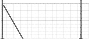 vidaXL Gard cu Stâlp Gri 0,8 x 25 m Oțel