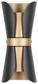 Aplică de perete neagră/în culoarea bronz Coat – Trio