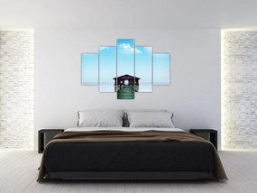 Tablou cu casă pe mare (150x105 cm)