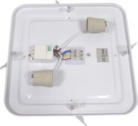 Plafonieră cu senzor WILTON 2xE27/60W/230V 33x33 cm antracit