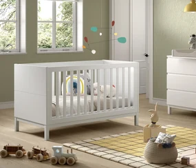 Pătuț Transformabil EVA 70x140 cm, pentru Copii, Alb – Vipack