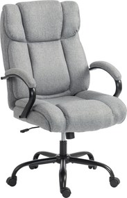 Vinsetto Scaun de birou ergonomic din material tip in, 220 kg, rotativ, reglabil pe înălțime, gri deschis | Aosom Romania