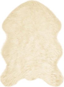 vidaXL Covor din Lână Faux Tafalla Crem 60 x 90 cm Poliester