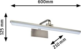 Paulmann 95570 - Lampă LED pentru tablouri RENAN, 11W, 230V, 60 cm, alamă