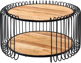 Masuta de cafea, Metal, Lemn, TRUE ELEMENTS 70cm