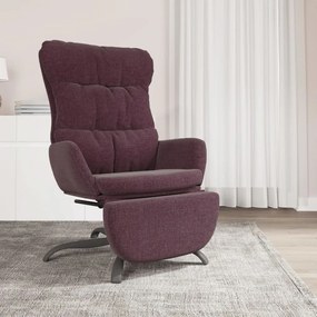 3097604 vidaXL Scaun de relaxare cu taburet, violet, material textil