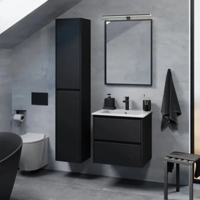 Dulap de baie cu lavoar MOLDE, 60 cm, negru