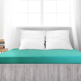 Cearșaf de pat 4Homedin frotir Ideal verde turcoaz , 180 x 200 cm, 180 x 200 cm