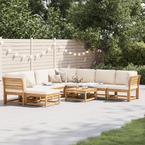 3214298 vidaXL Set mobilier grădină cu perne, 9 piese, lemn masiv acacia