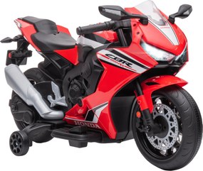 HOMCOM Motocicleta Electrică Copii 6V pentru Copii 3-5 Ani - 30 kg, 3 km/h, Roți și Muzică, 90x44x52 cm, Roșie | Aosom Romania