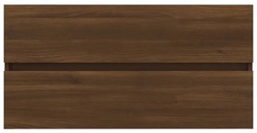 Dulap chiuveta, stejar maro, 90x38,5x45 cm, lemn prelucrat Stejar brun, Dulap pentru chiuveta, 1