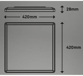 Plafonieră LED RGBW dimabilă Briloner 7091-416 SLIM LED/22W/230V + telecomandă
