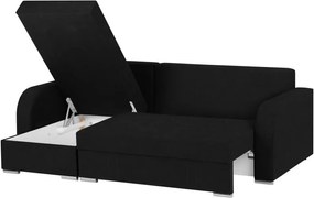 Colțar extensibil cu spațiu pentru depozitare Melart Louise, negru