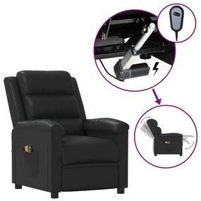 3098994 vidaXL Fotoliu de masaj electric, negru, piele ecologică