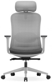 SYNO-HG Scaun ergonomic, suport lombar cu Masaj, sezut translatabil, cotiere 3D, tetiera 2D, Mesh/textil, Gri
