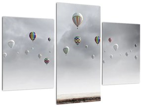 Tablou - Baloane pe perete de cărămidă (90x60 cm)