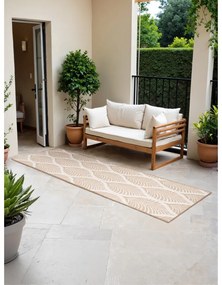 Covor tip traversă pentru interior și exterior bej/fildeș 80x250 cm Duet Liora – NORTHRUGS