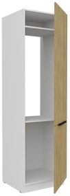 Dulap bucătărie pentru frigider încorporat Carminia 60 LO-210 2F (stejar cremona + alb). 1128079
