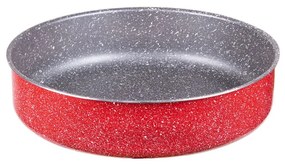 Tava pentru copt Oliver Voltz OV51222B30, 30 cm, Acoperire marmura, Rosu