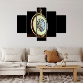 Tablou cu ceas de buzunar de aur (150x105 cm)