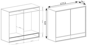 Dulap de haine Milley 19 (hikora). 1057892