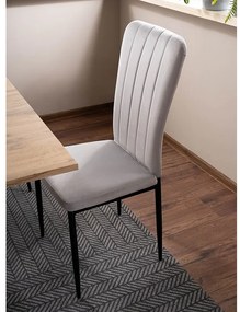Scaun de bucaterie Wigo Velvet, gri deschis