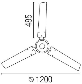 Ventilator modern cu regulator de perete diam.120cm Eco Indus 33005