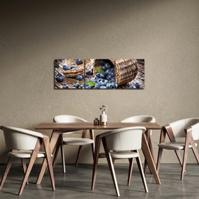 Tablou - Afine suculente (cu ceas) (90x30 cm)