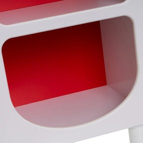 Bibliotecă roșie/albă 76x70 cm – Casa Selección