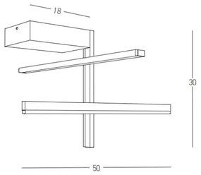 Lustră LED aplicată dimabilă LED/25W/230V negru Zambelis 22025