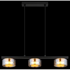 Lustră LED pe cablu Globo 16055-3HG HIGGINS 3xGX53/6W/230V fumuriu/maro