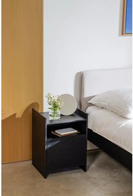 Noptieră neagră cu rafturi Toopt – noo.ma