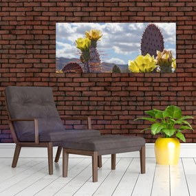 Tablou cu floarea de cactus Opunție (120x50 cm)
