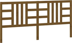 vidaXL Tăblie de pat, maro miere, 206x4x100 cm, lemn masiv de pin