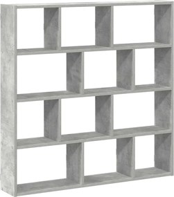 vidaXL Raft cubic perete cu 12 compartimente gri beton lemn prelucrat