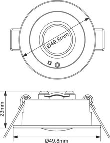 Corp de iluminat LED de urgență LED/1,2W/230V