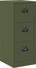 vidaXL Dulap pentru Fișiere cu raft Verde măsliniu 44 x 50 x 106.5 cm